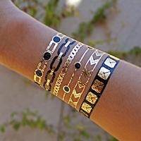 Gold and Black foil/metallic armband